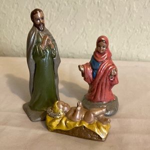 Hand Painted Replacement for Nativity scene Hand painted Joseph Mary Baby Jesus